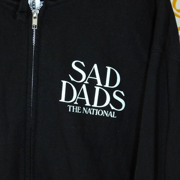 The National Sad Dads Hoodie Size XL Full Zip Tour Merch Black Double Sided - Picture 4 of 5